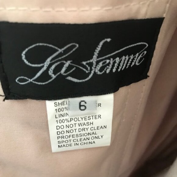 LA FEMME EMBRODERED EMBELLISED GOWN - Picture 13 of 14